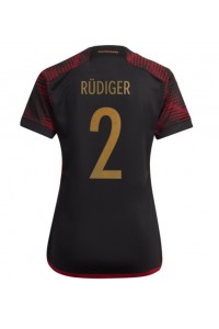Fotbalové Dres Německo Antonio Rudiger #2 Dámské Venkovní Oblečení MS 2022 Krátký Rukáv